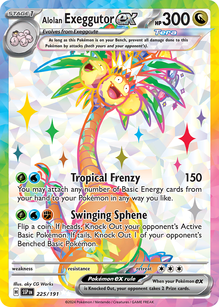 Alolan Exeggutor ex card front