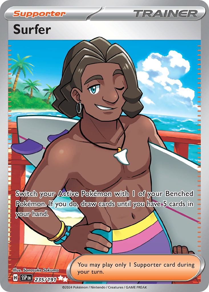Surfer card front