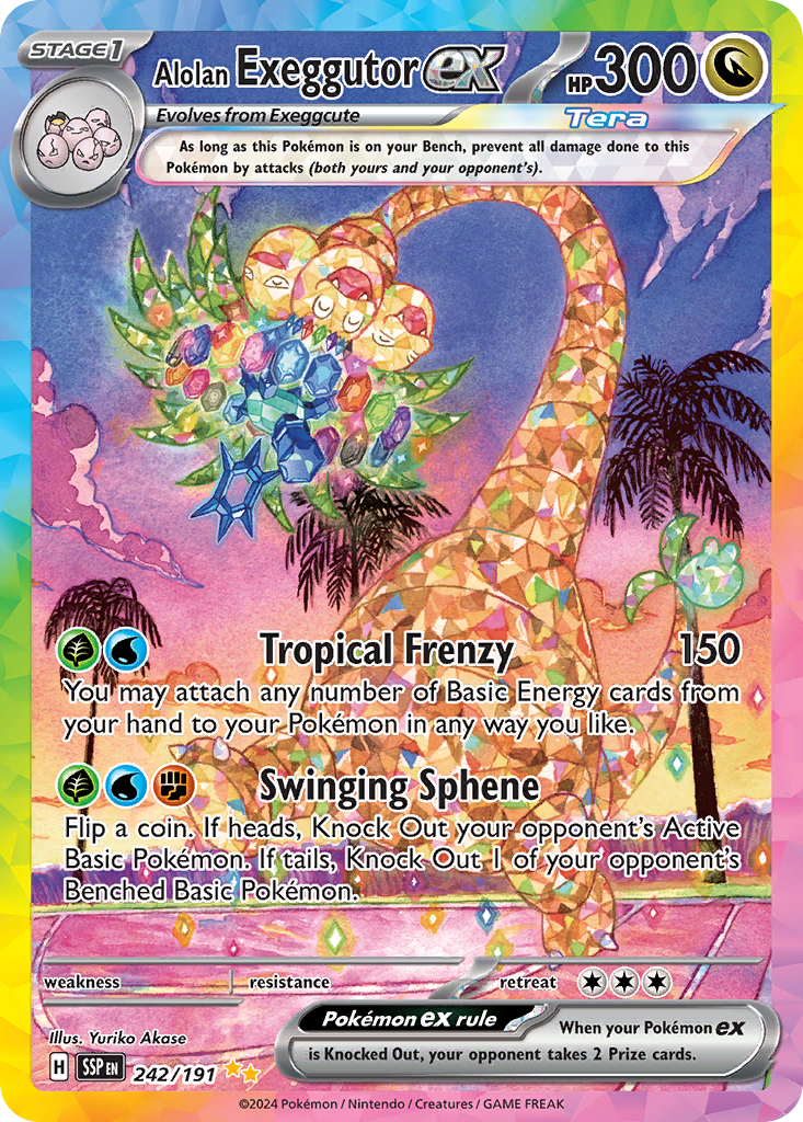 Alolan Exeggutor ex card front