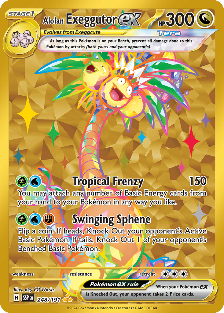 Alolan Exeggutor ex card front