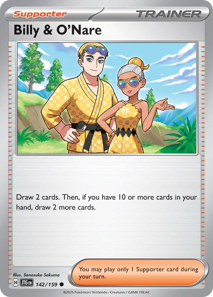 Billy & O'Nare card front