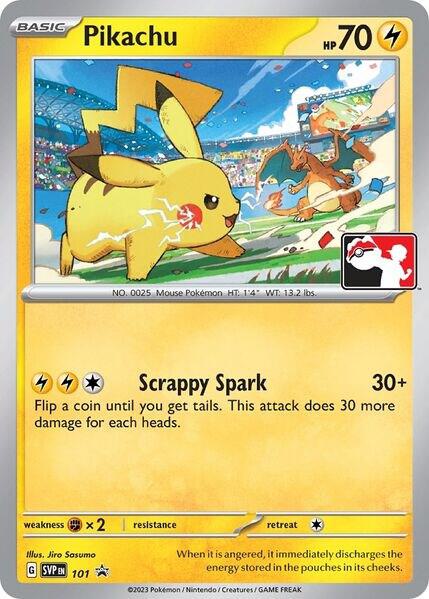 Pikachu card front