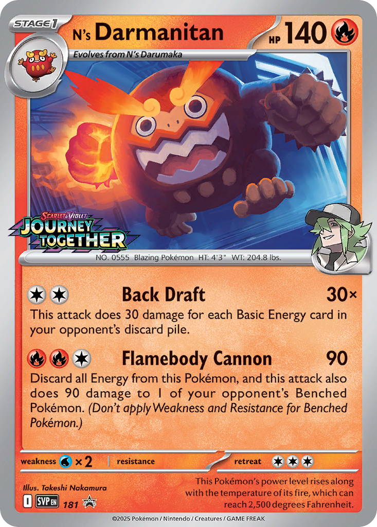 N's Darmanitan card front