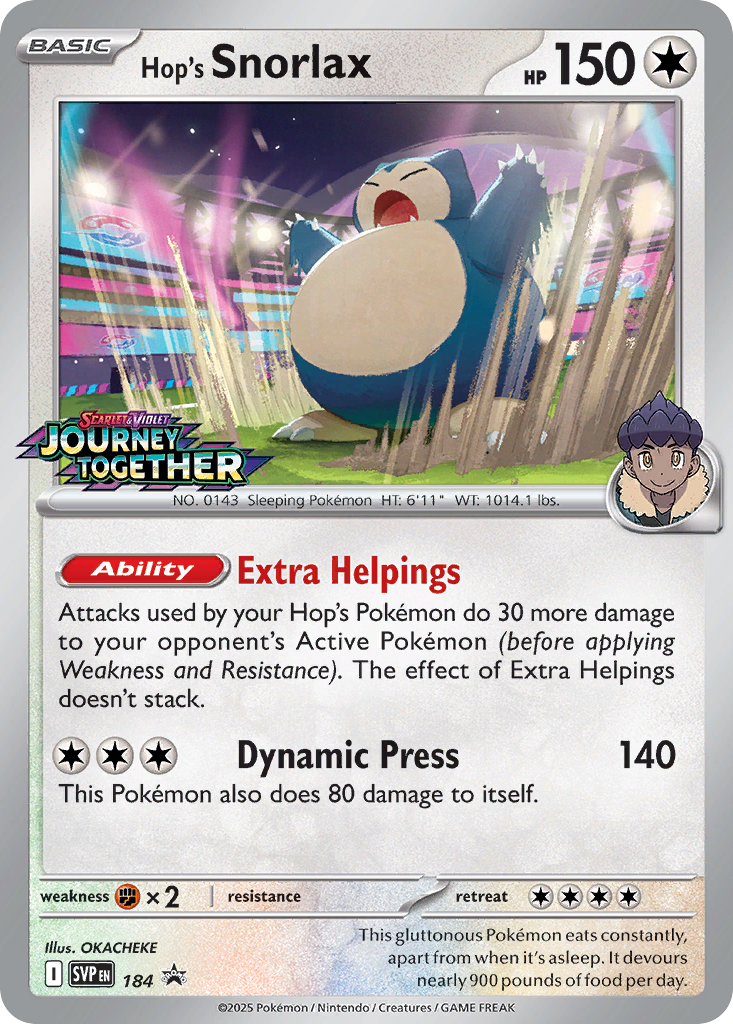 Hop's Snorlax card front