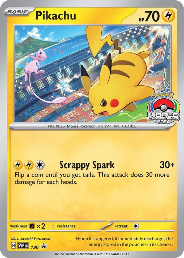 Pikachu card front