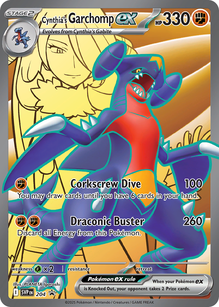 Cynthia’s Garchomp ex card front