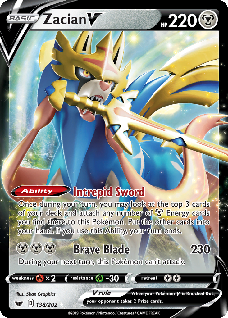 Zacian V card front
