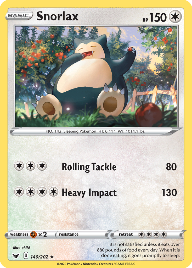 Snorlax card front