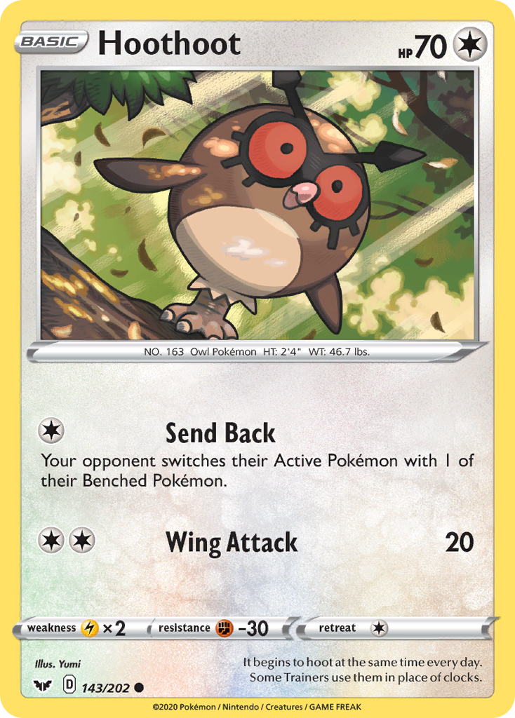 Hoothoot card front