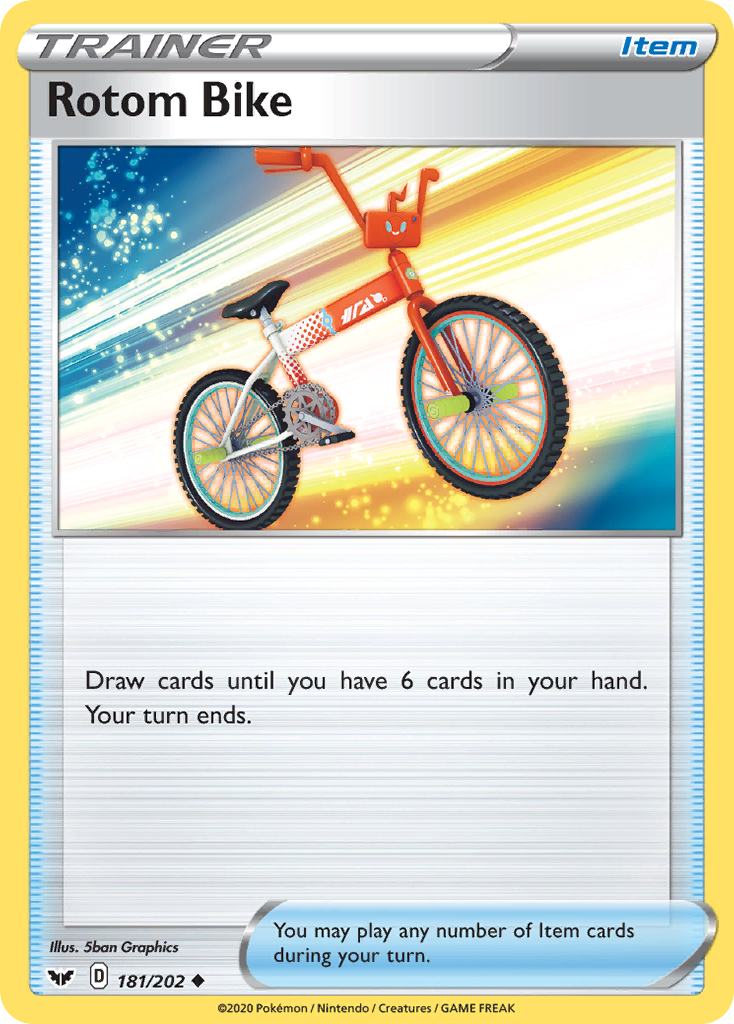Rotom Bike card front