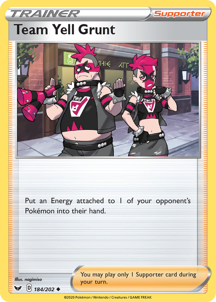 Team Yell Grunt card front