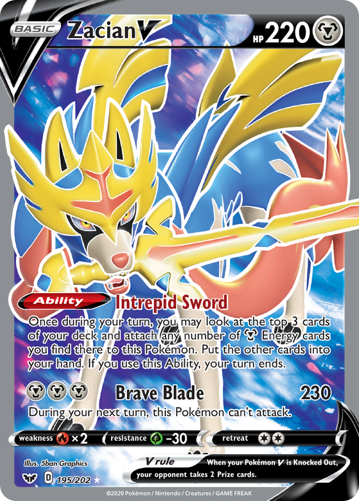 Zacian V card front