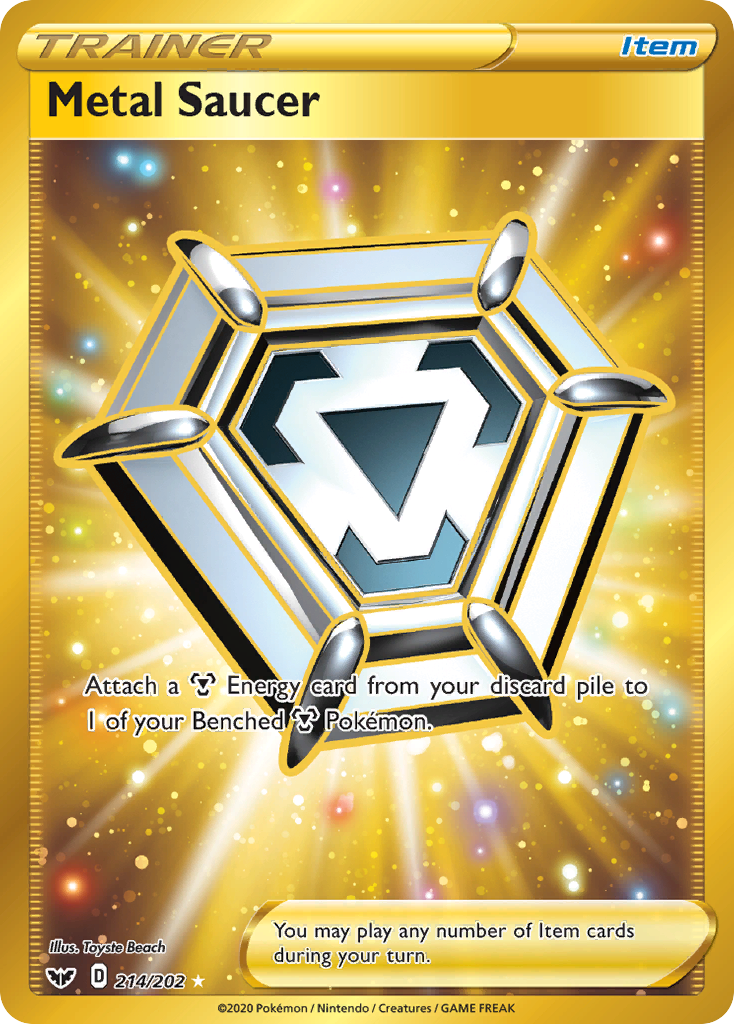 Metal Saucer card front