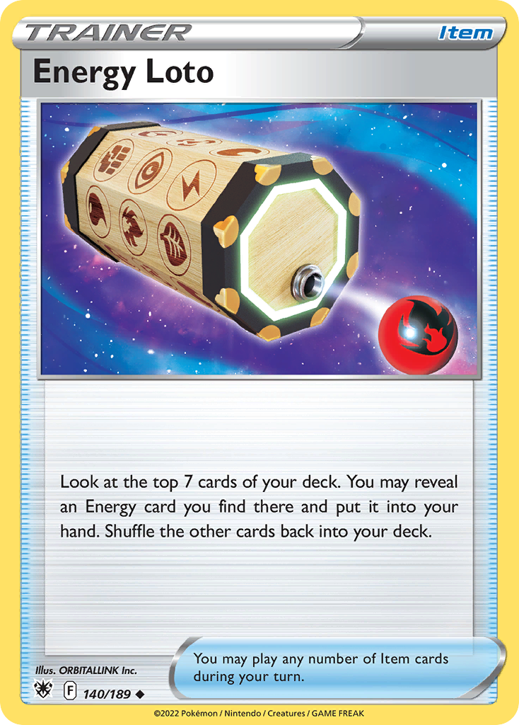 Energy Loto card front