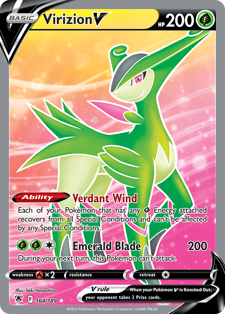 Virizion V card front