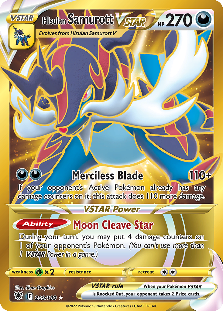 Hisuian Samurott VSTAR card front