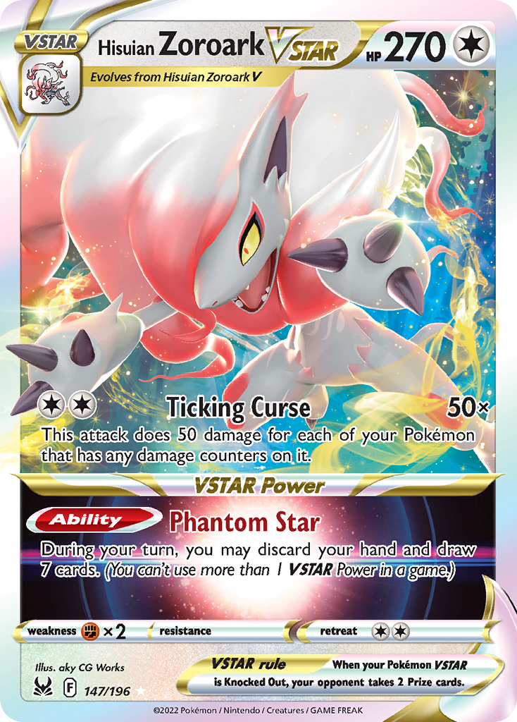 Hisuian Zoroark VSTAR card front