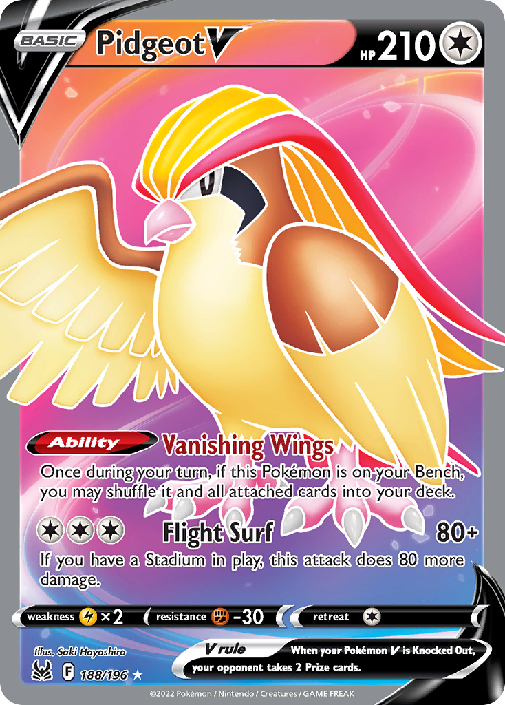 Pidgeot V card front