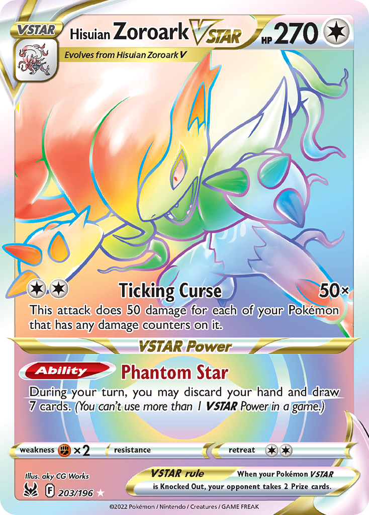 Hisuian Zoroark VSTAR card front