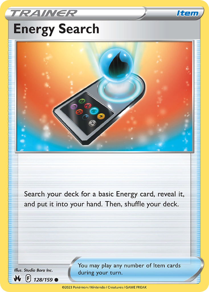 Energy Search card front