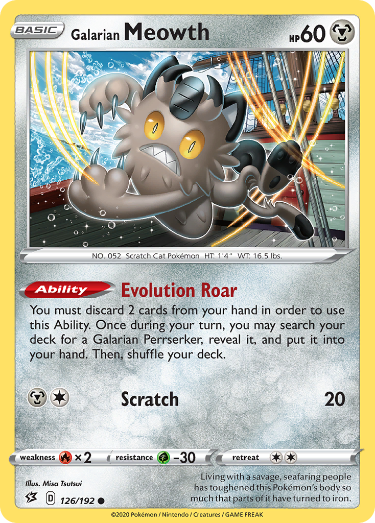 Galarian Meowth card front