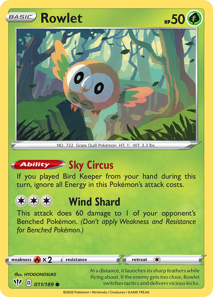 Rowlet card front