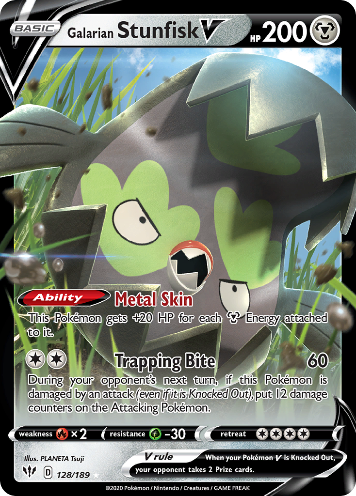 Galarian Stunfisk V card front