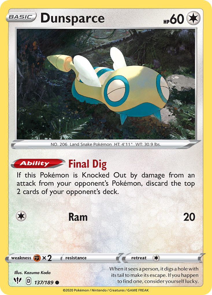 Dunsparce card front