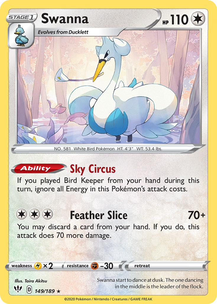 Swanna card front