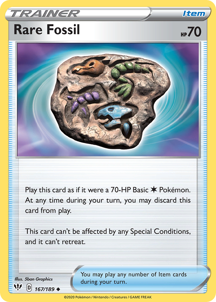 Rare Fossil card front
