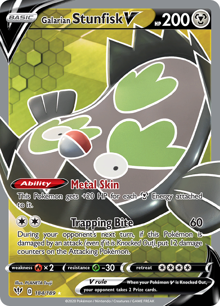 Galarian Stunfisk V card front