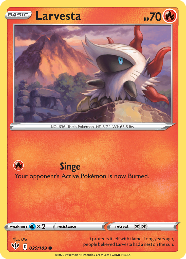 Larvesta card front