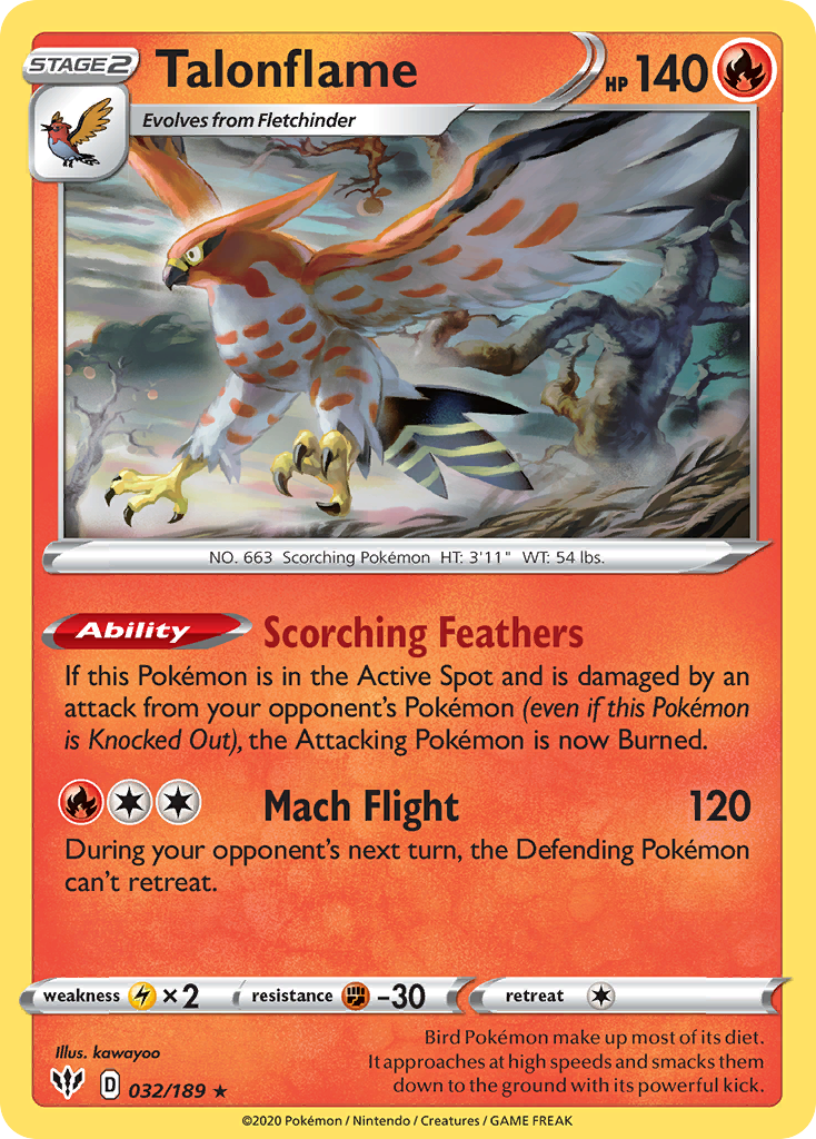 Talonflame card front