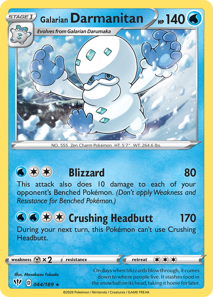 Galarian Darmanitan card front