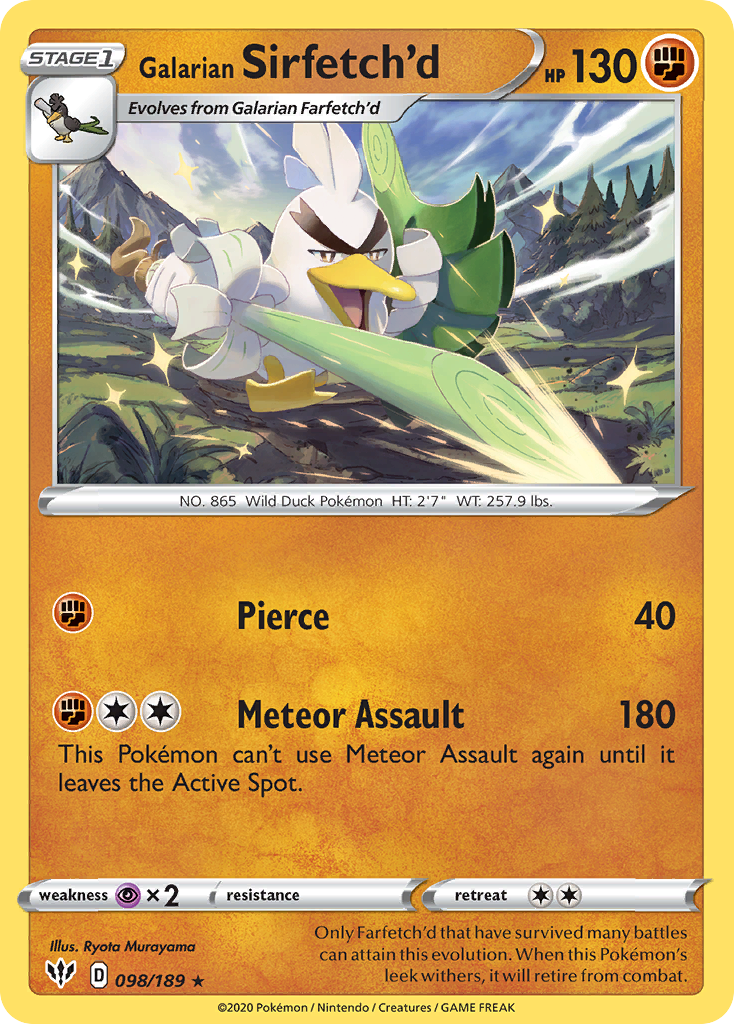 Galarian Sirfetch'd card front