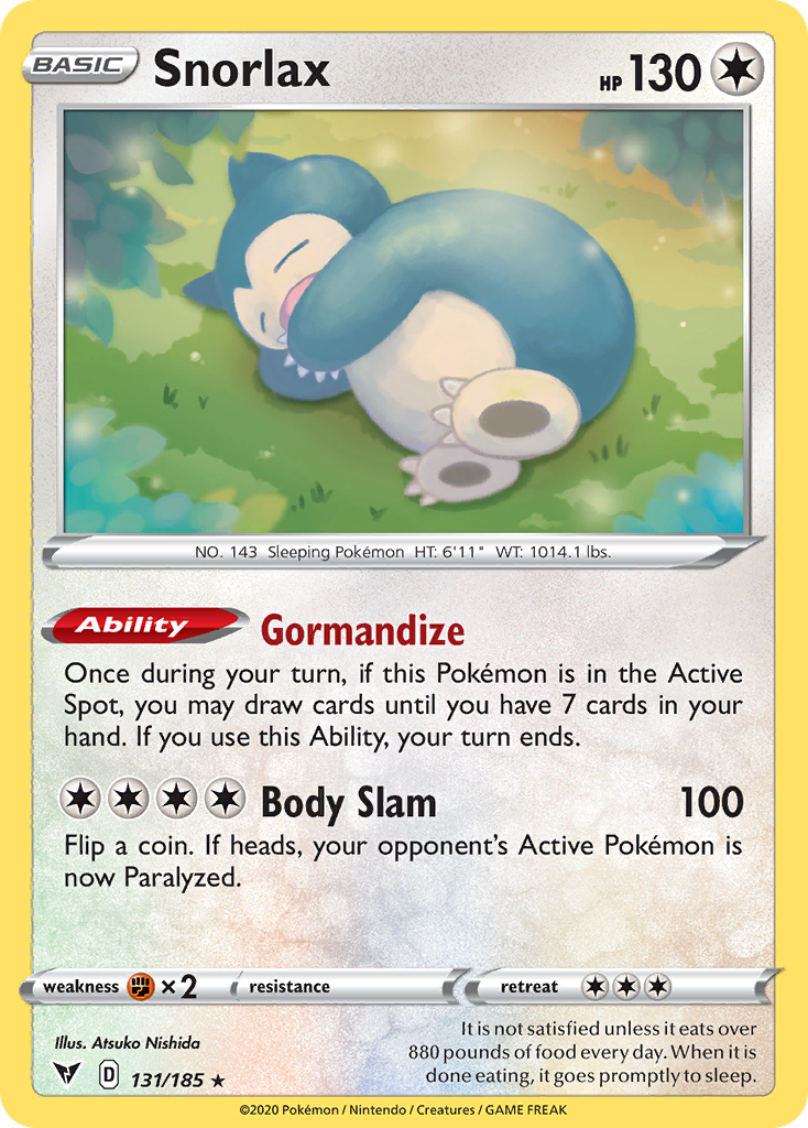 Snorlax card front