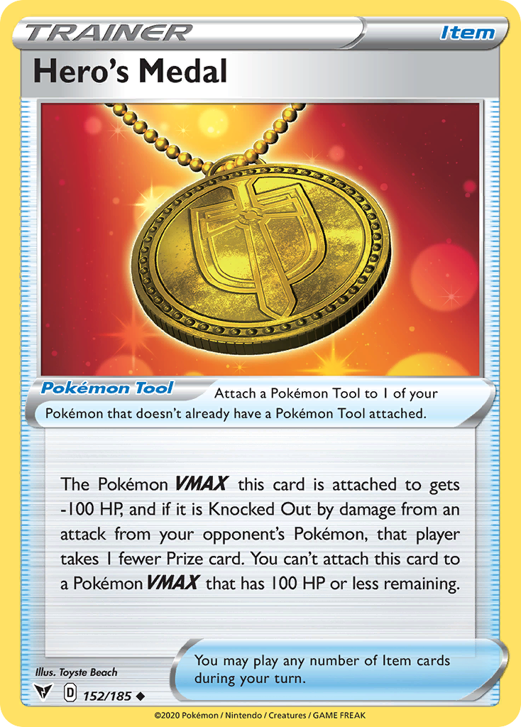 Hero's Medal card front