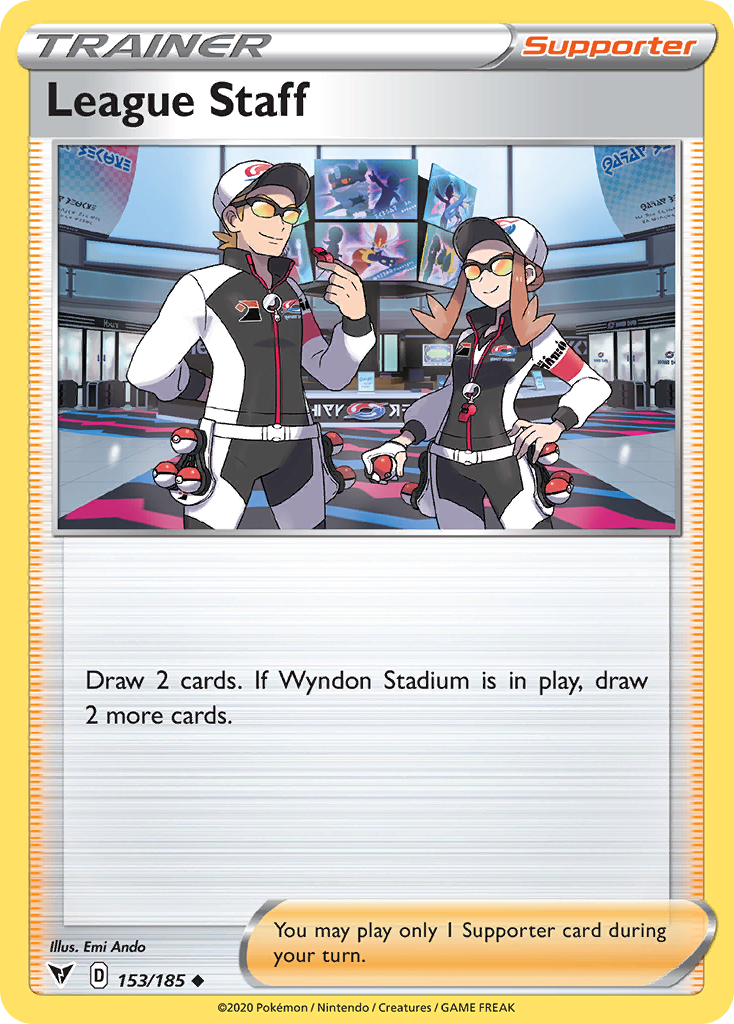 League Staff card front