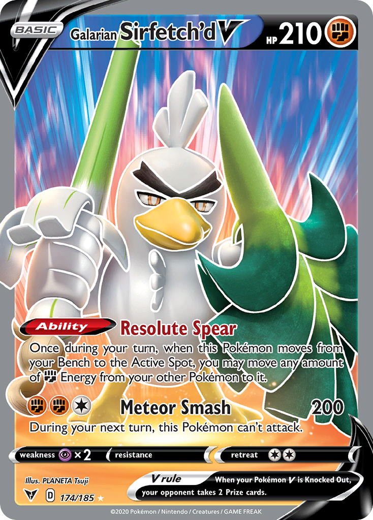 Galarian Sirfetch'd V card front