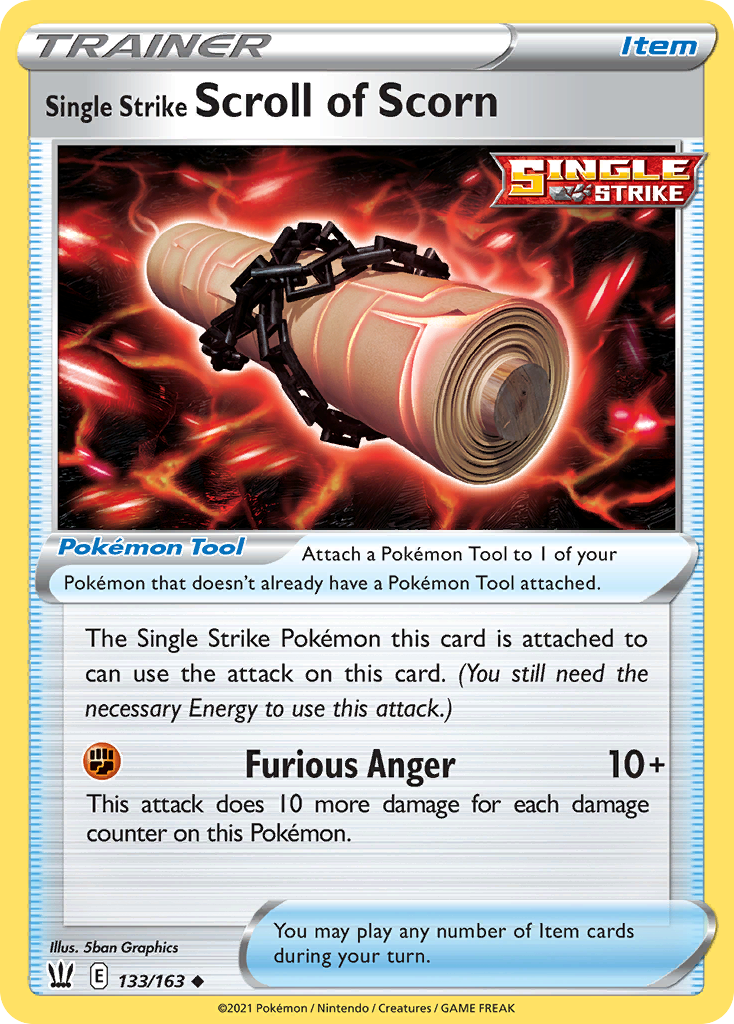 Single Strike Scroll of Scorn card front