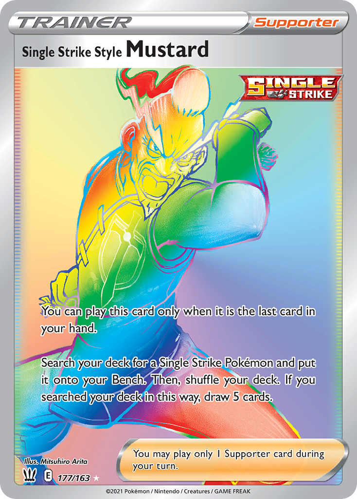 Single Strike Style Mustard card front