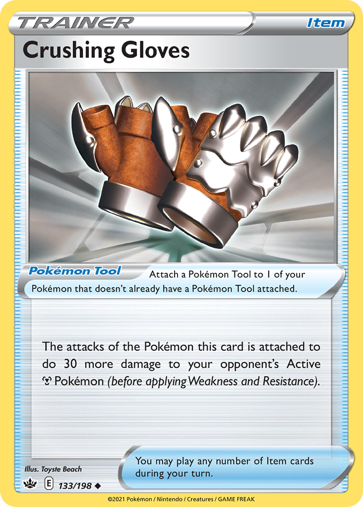 Crushing Gloves card front