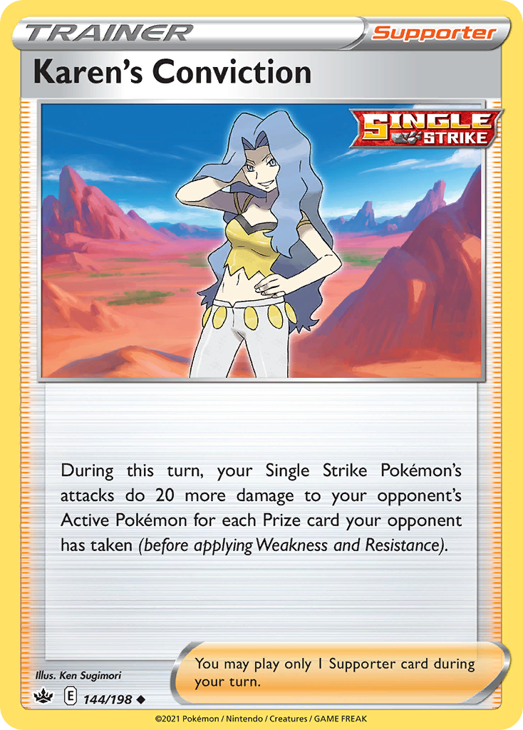 Karen's Conviction card front