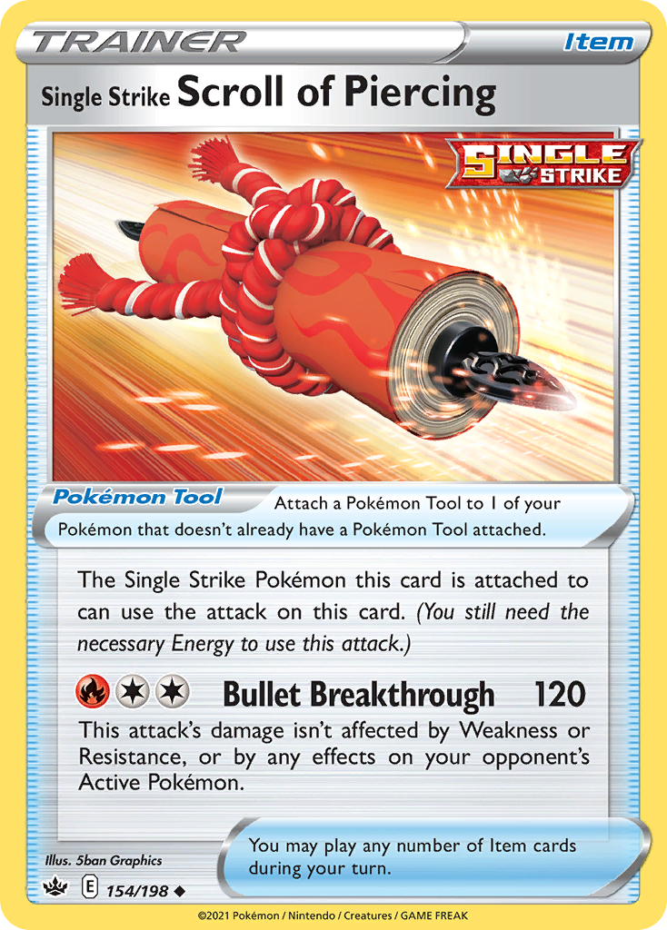 Single Strike Scroll of Piercing card front