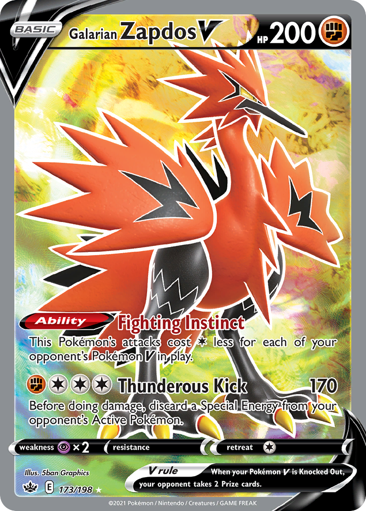 Galarian Zapdos V card front