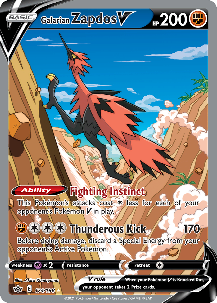 Galarian Zapdos V card front
