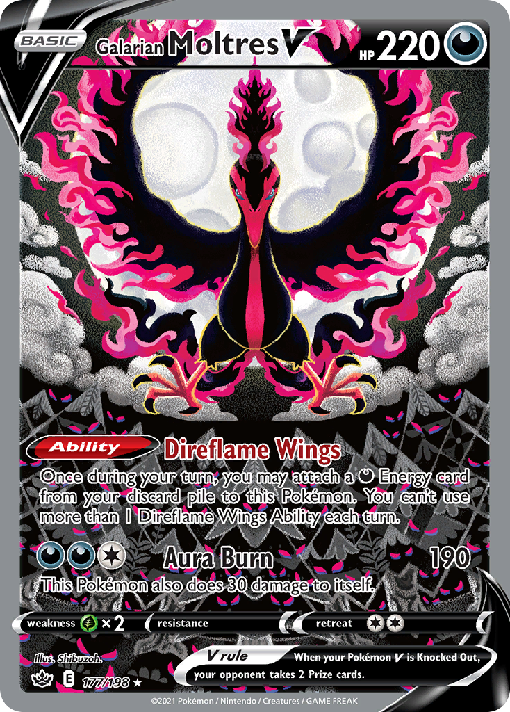 Galarian Moltres V card front