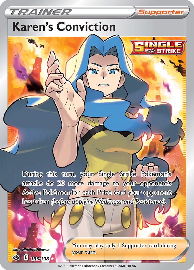 Karen's Conviction card front