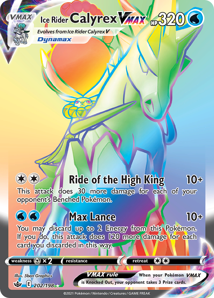 Ice Rider Calyrex VMAX card front