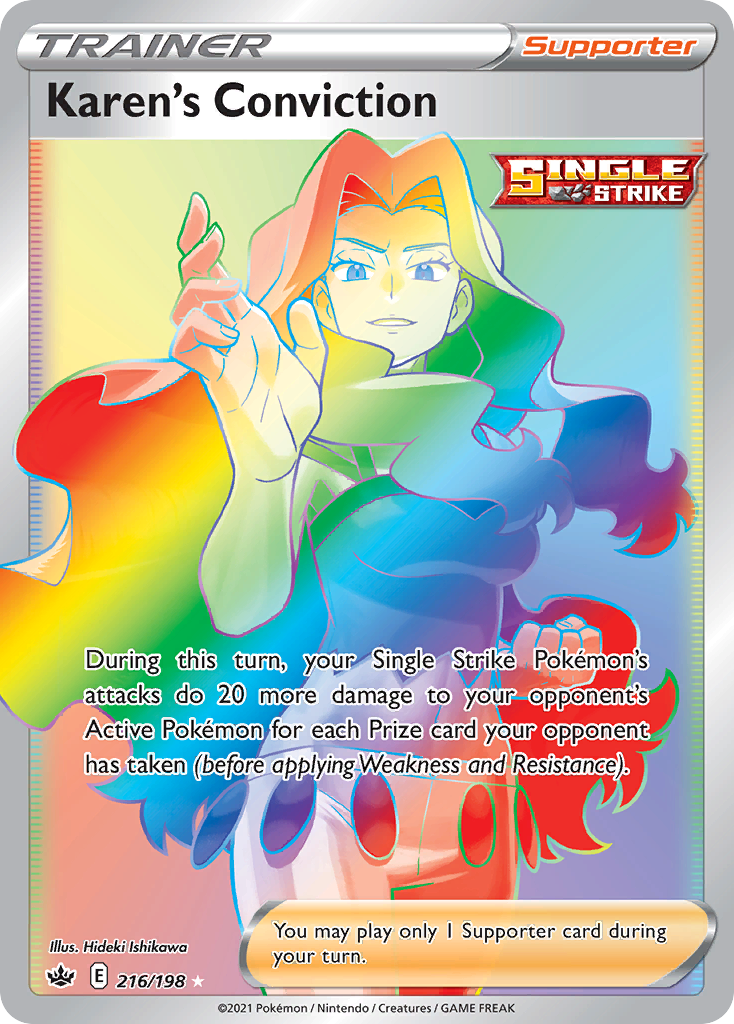 Karen's Conviction card front